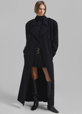Nikola Padded Trench Coat Black - Women