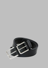 Willow Double Buckle Leather Belt Black - Women