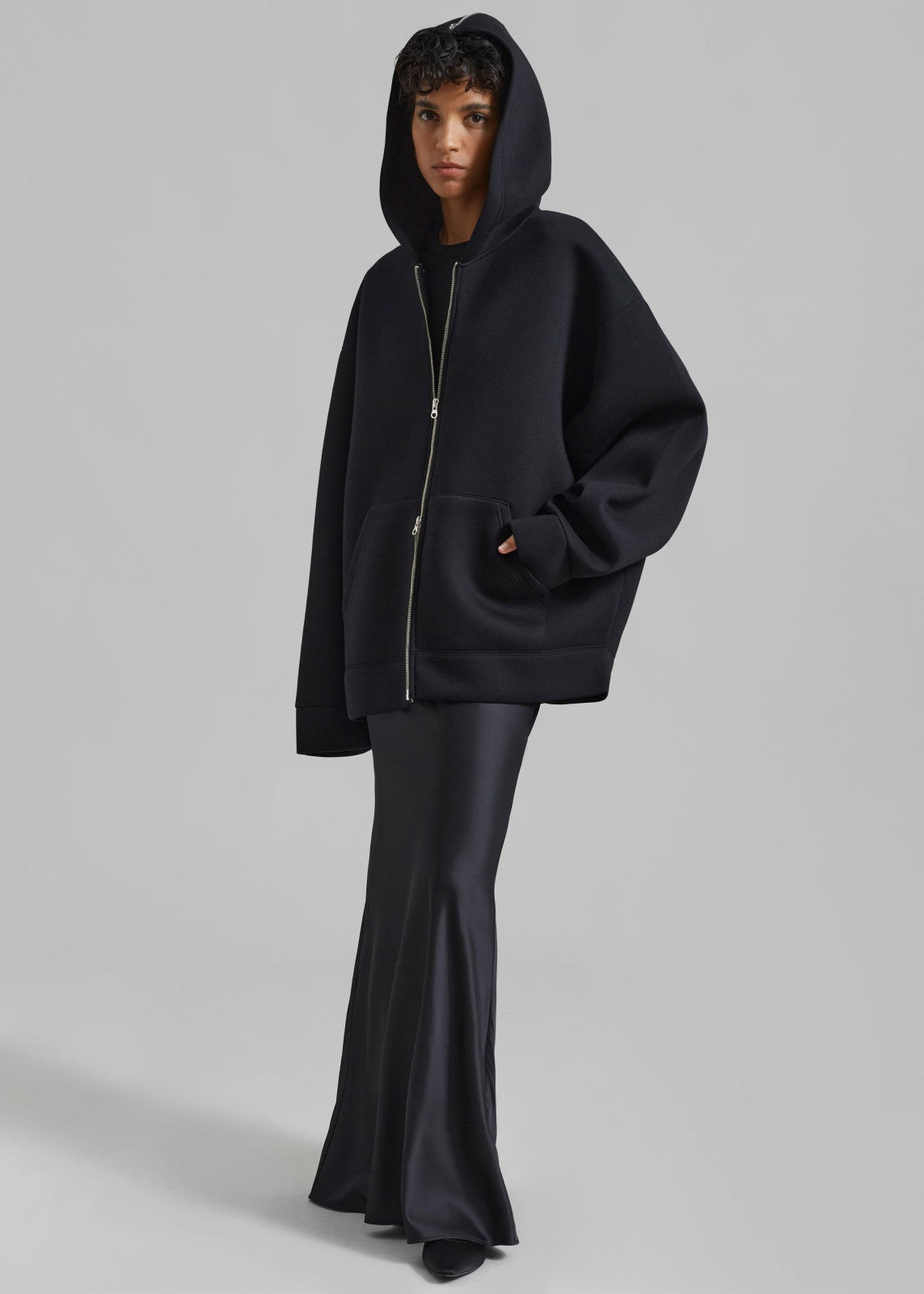 Denton Oversized Hoodie Black - Women