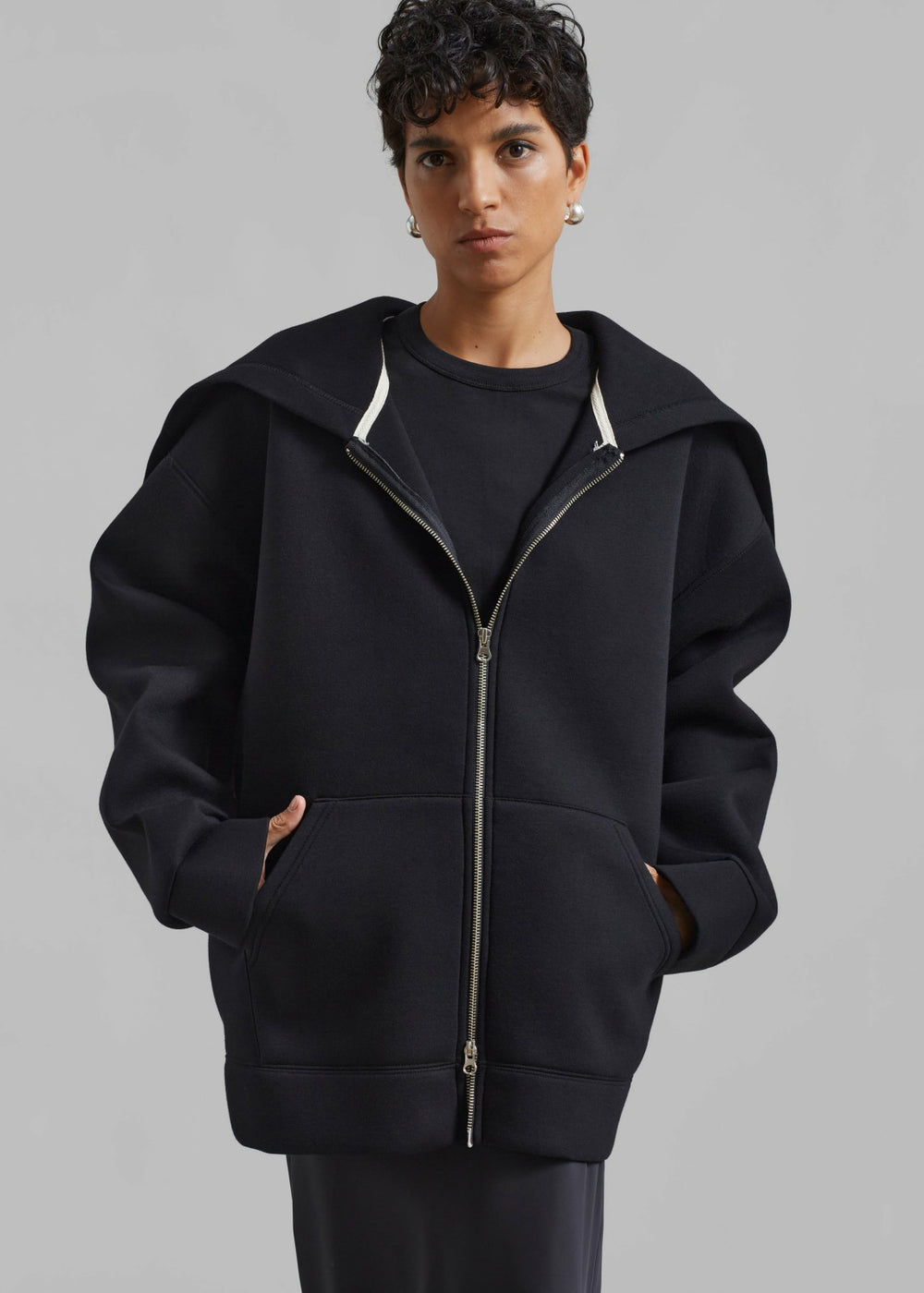 Denton Oversized Hoodie Black - Women