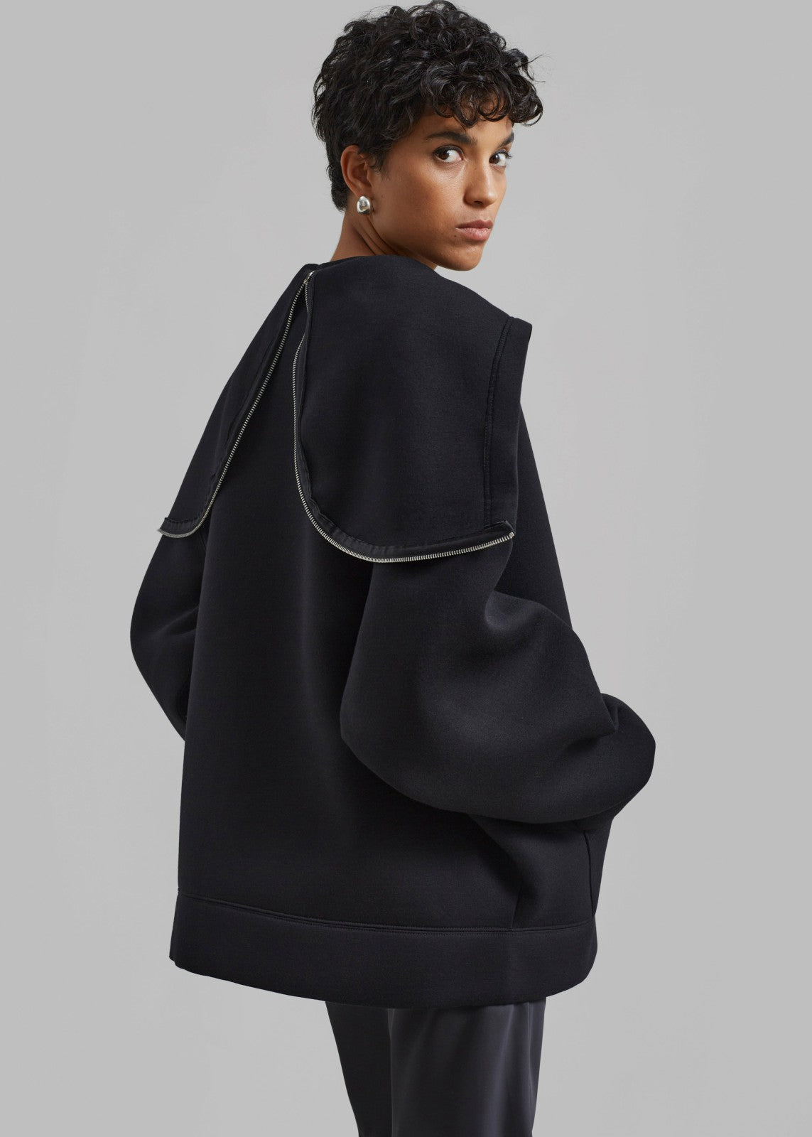 Denton Oversized Hoodie Black - Women
