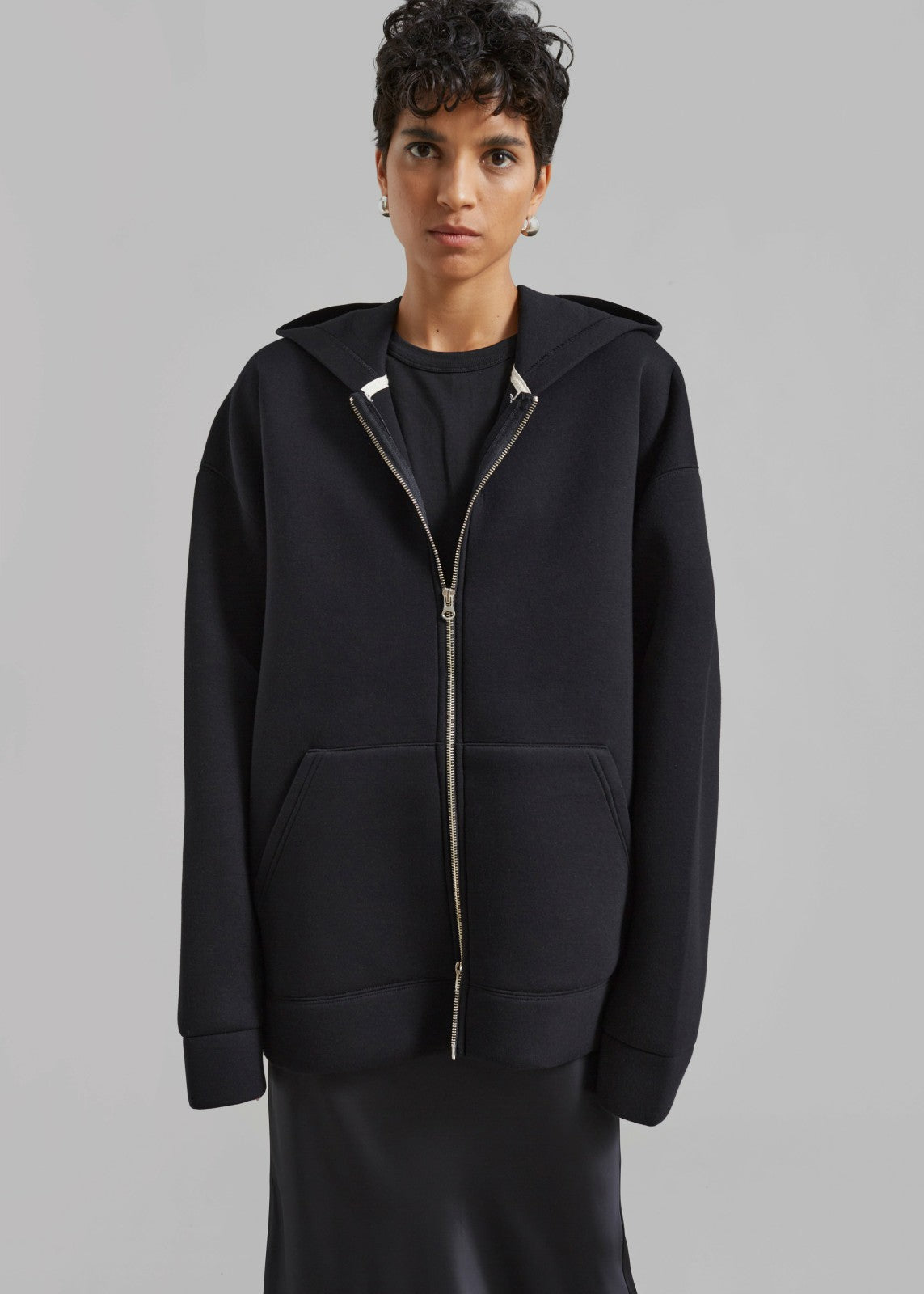 Denton Oversized Hoodie Black - Women