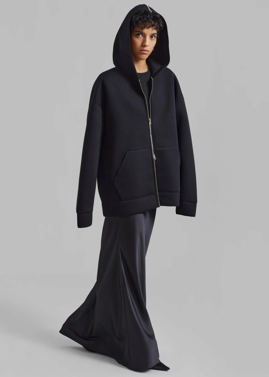 Denton Oversized Hoodie Black - Women