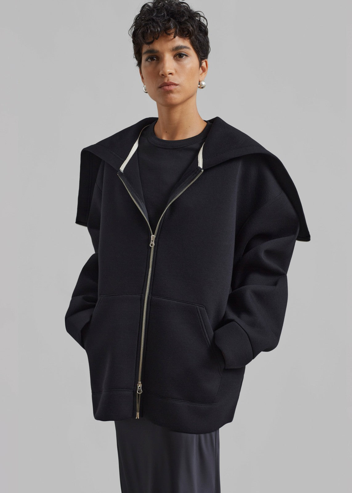 Denton Oversized Hoodie Black - Women