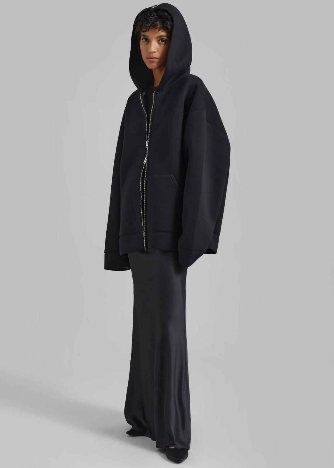 Denton Oversized Hoodie Black - Women