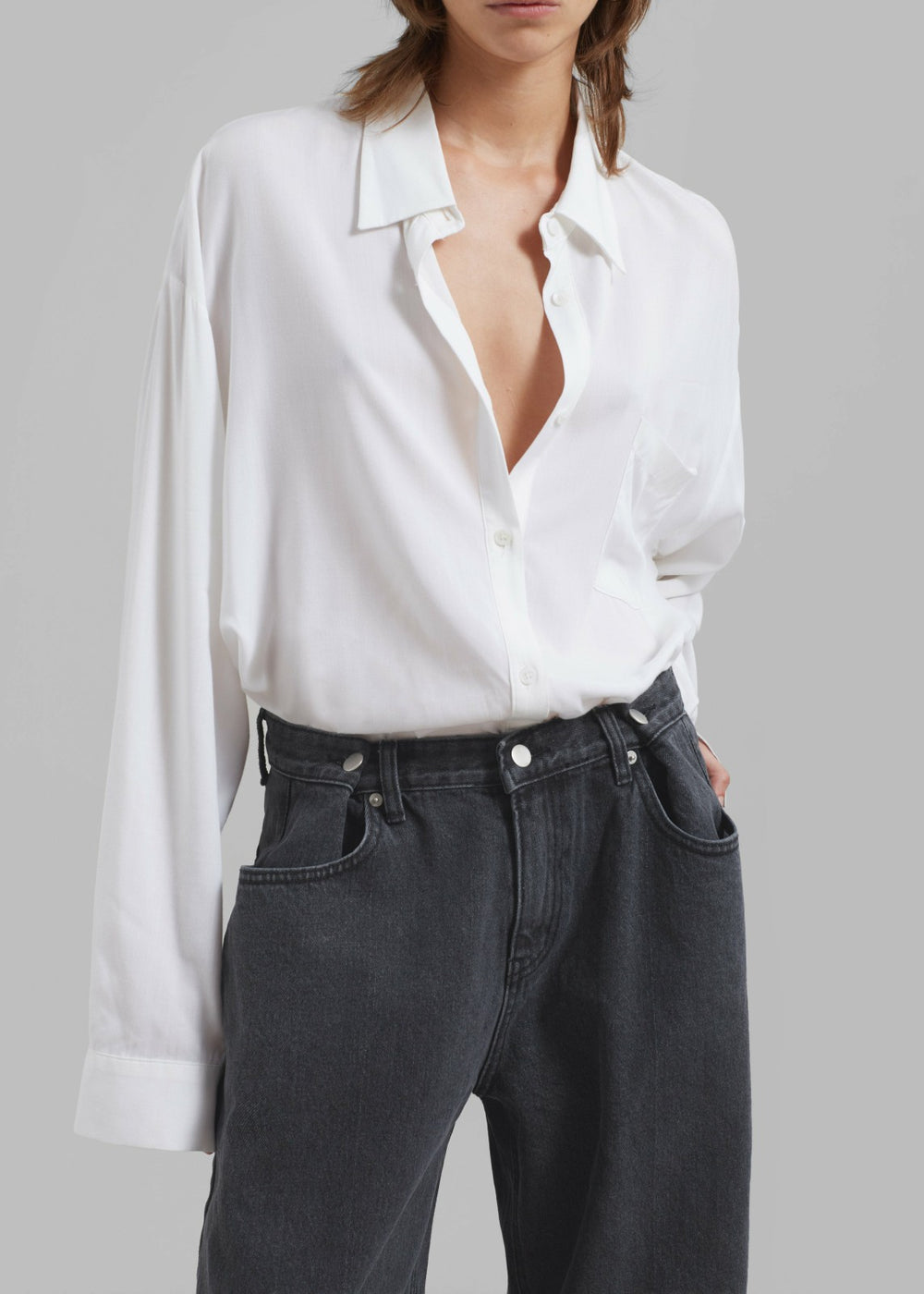 Hayla Denim Pants Grey Wash - Women