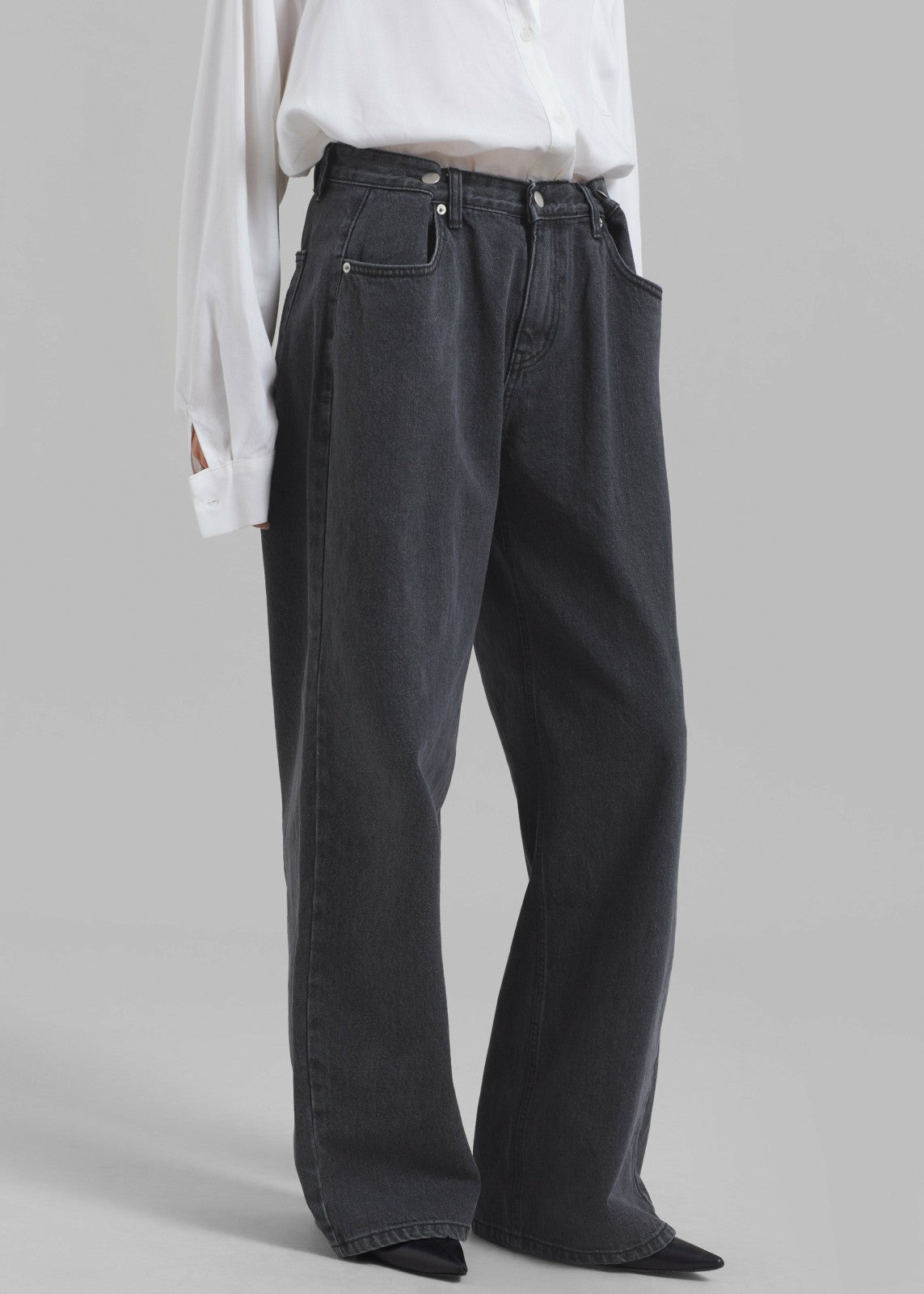 Hayla Denim Pants Grey Wash - Women