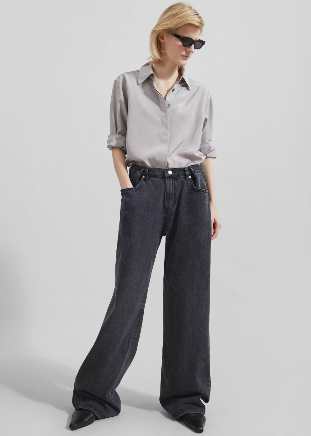 Hayla Denim Pants Grey Wash - Women
