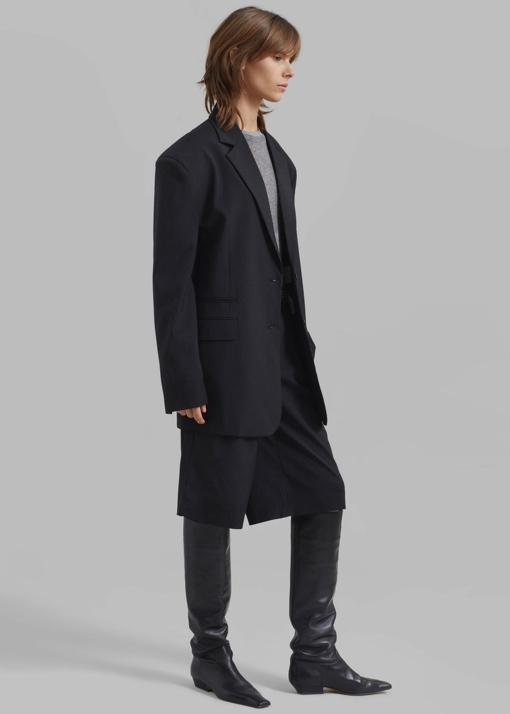 Wilma Blazer Black Pinstripe - Women