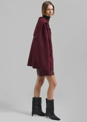 Denton Oversized Hoodie Burgundy - Women