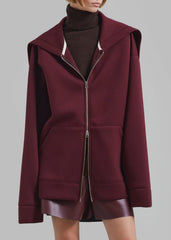 Denton Oversized Hoodie Burgundy - Women