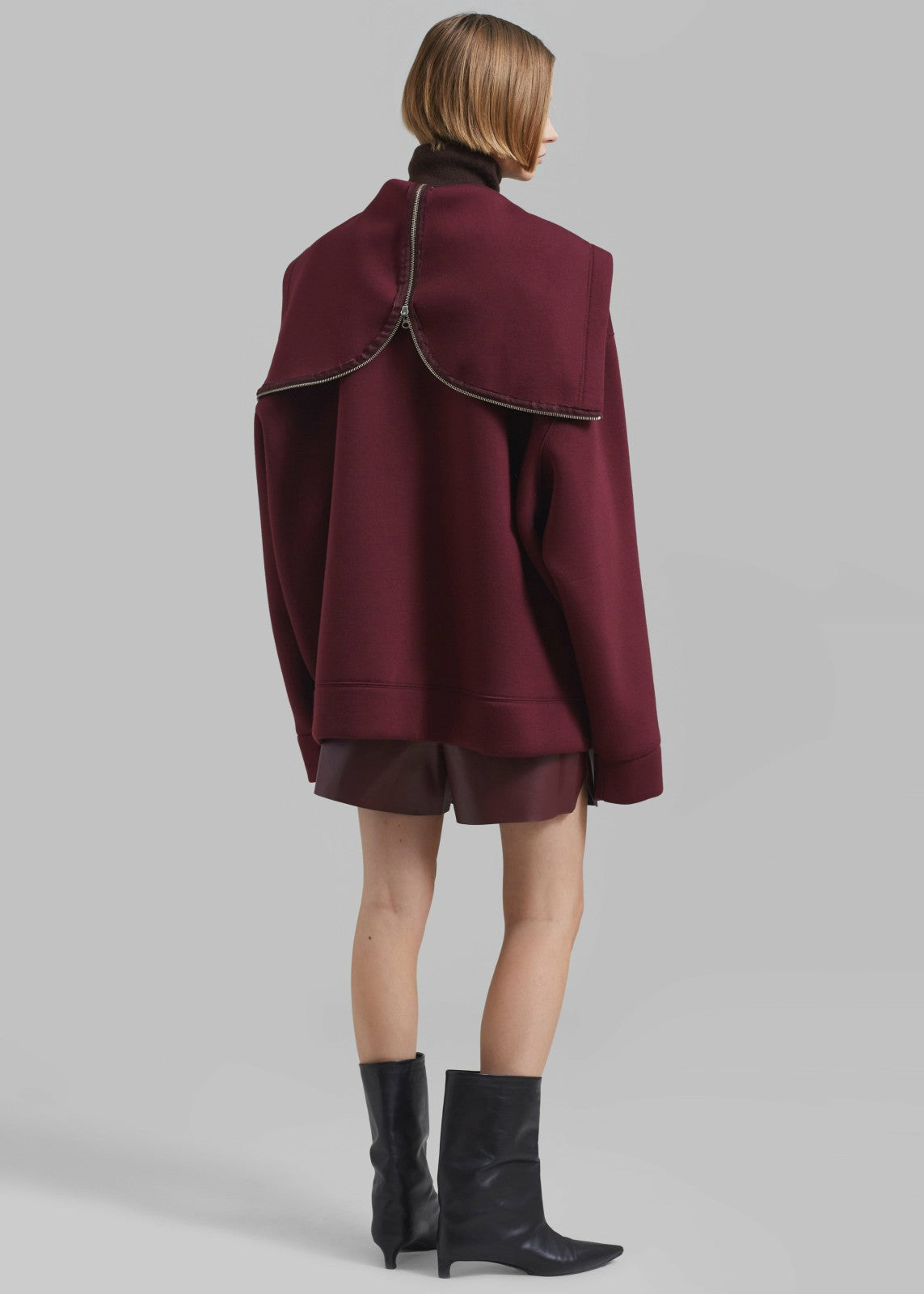 Denton Oversized Hoodie Burgundy - Women