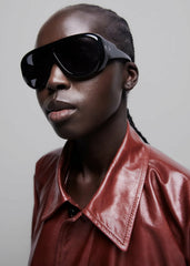 Port Tanger Gambia Sunglasses Black Acetate/Black Lens - Men/Women