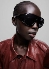 Port Tanger Gambia Sunglasses Black Acetate/Black Lens - Men/Women