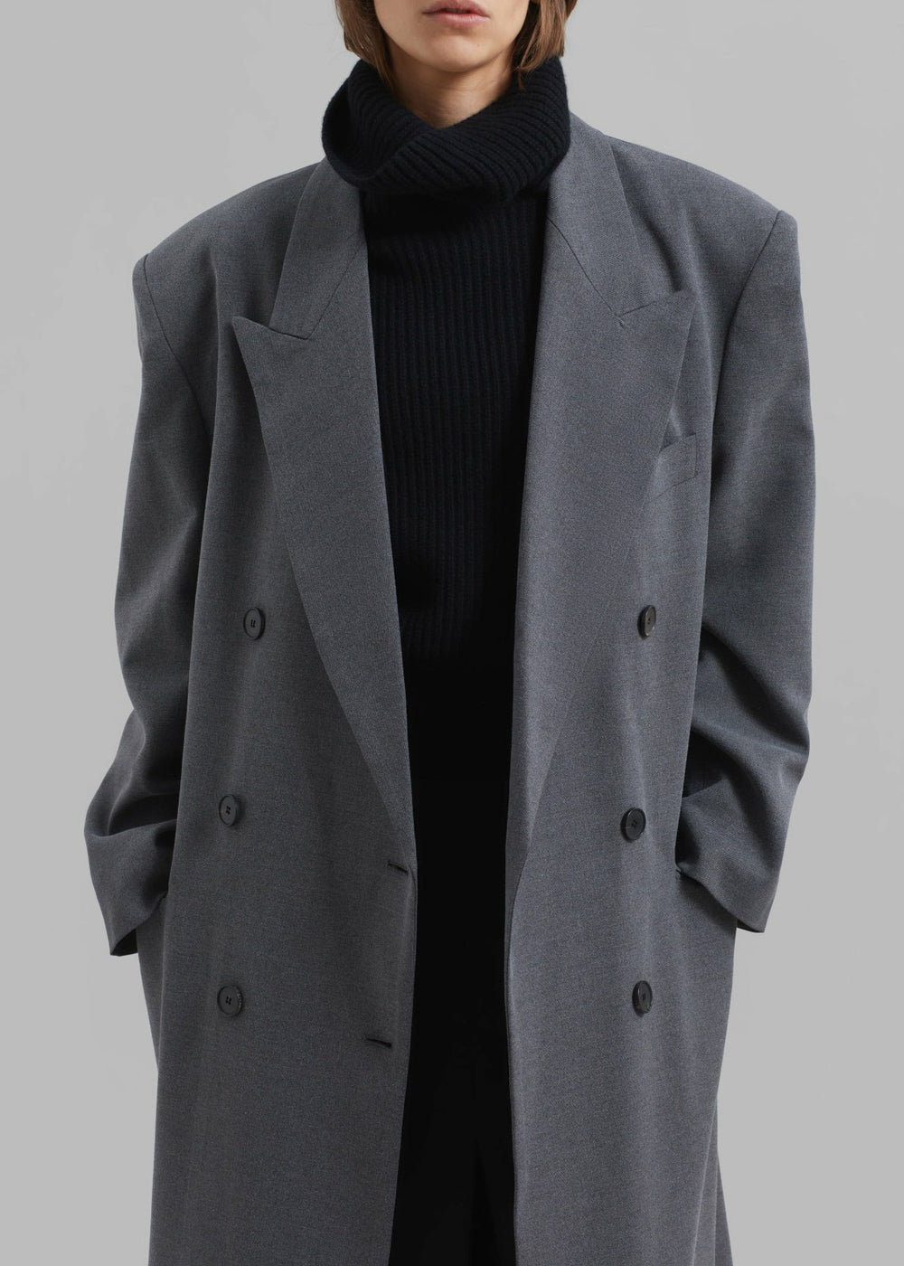 Delphina Long Coat Grey - Women
