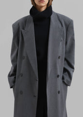 Delphina Long Coat Grey - Women