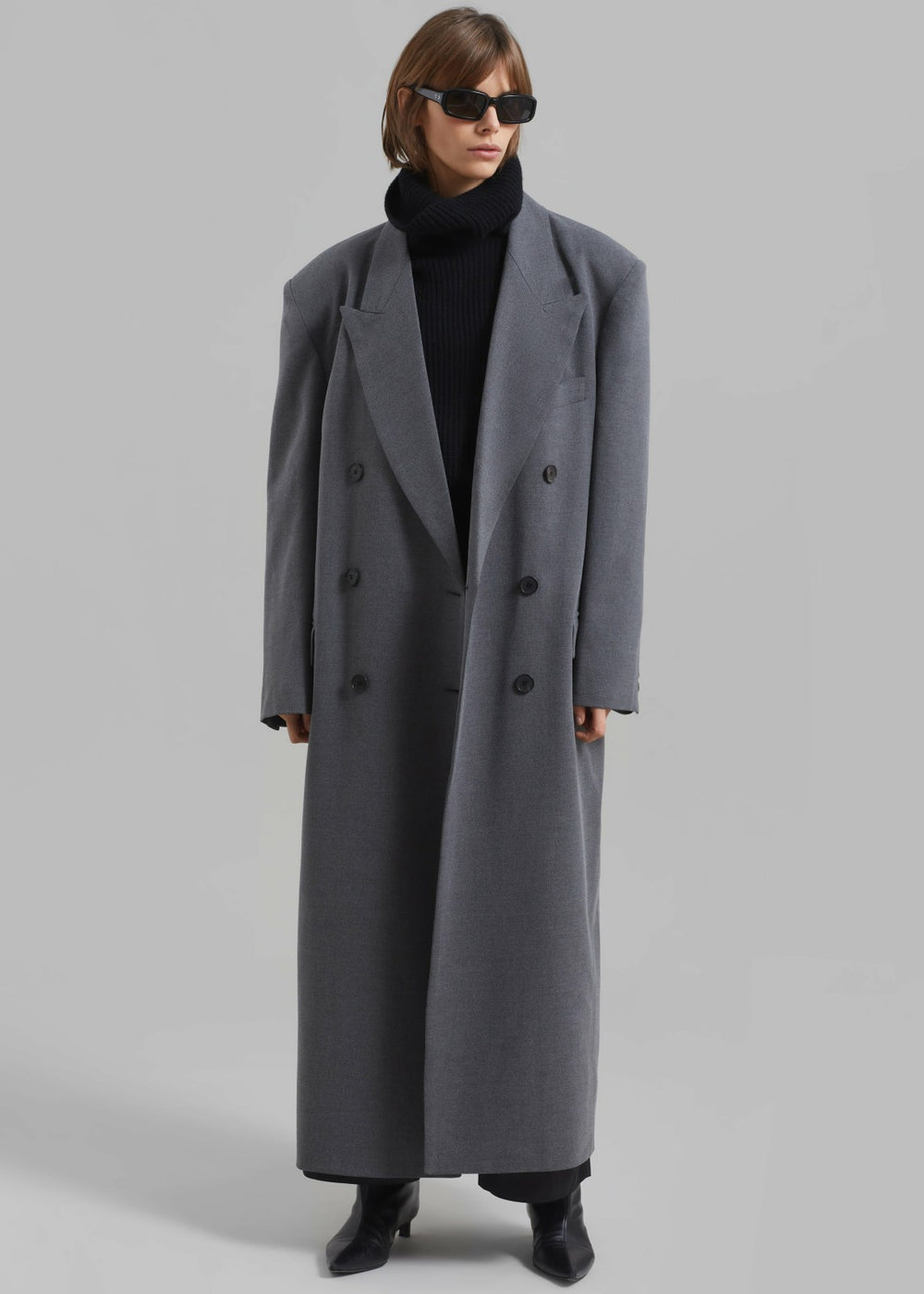 Delphina Long Coat Grey - Women