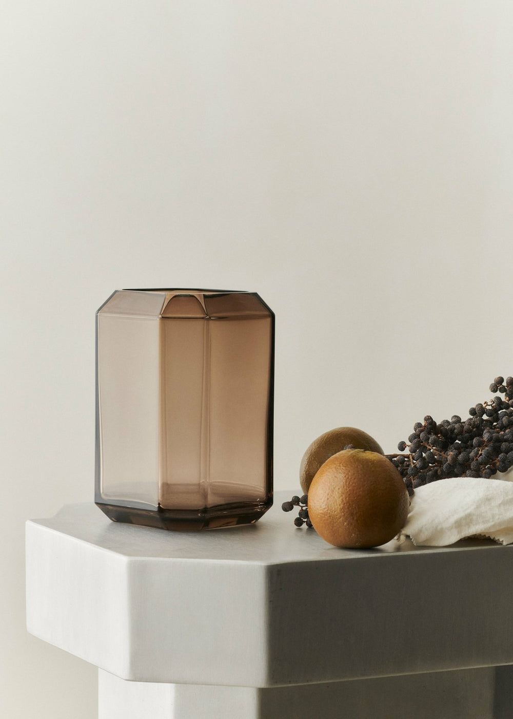 Louise Roe Jewel Vase Medium Smoke - Lifestyle