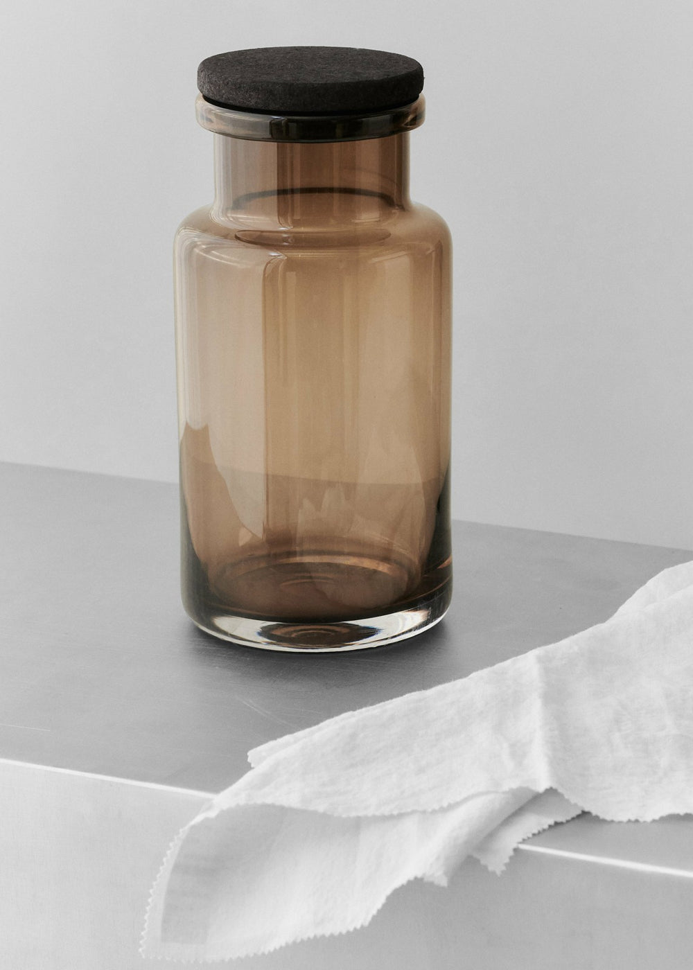 Louise Roe Vigga Glass Container Smoke - Lifestyle