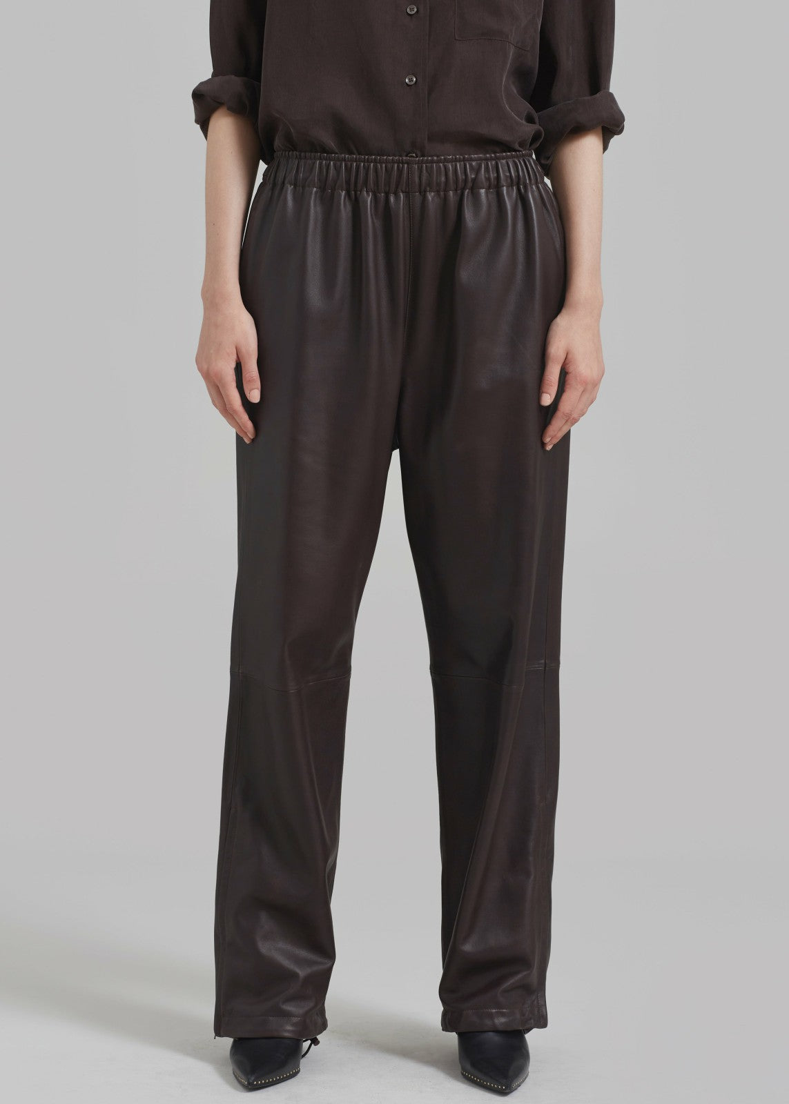 Kevin Leather Trousers Brown - Men/Women