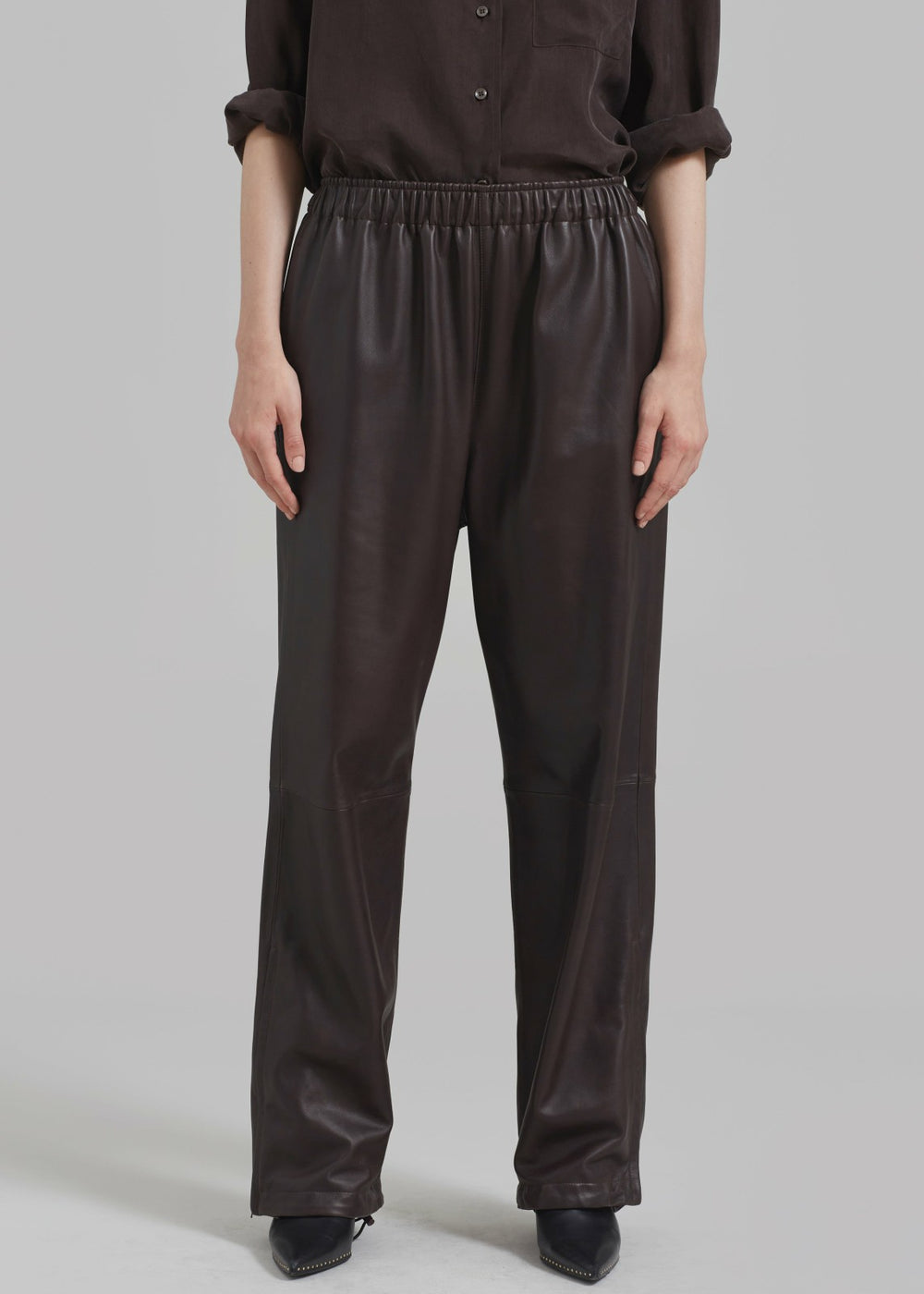 Kevin Leather Trousers Brown - Men/Women