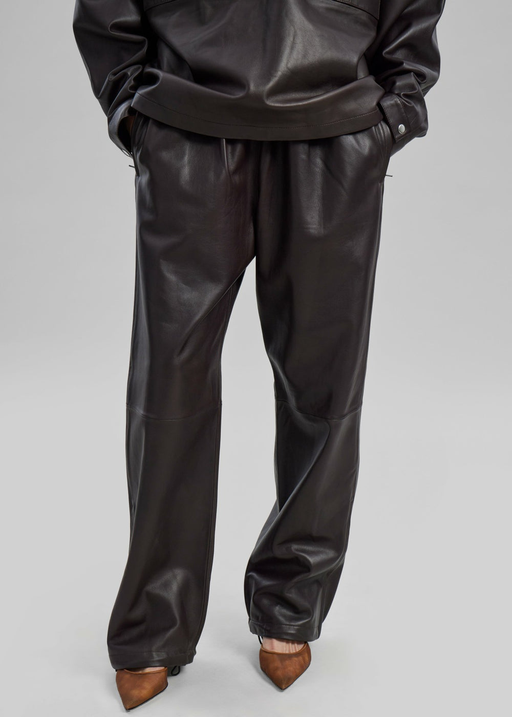 Kevin Leather Trousers Brown - Men/Women