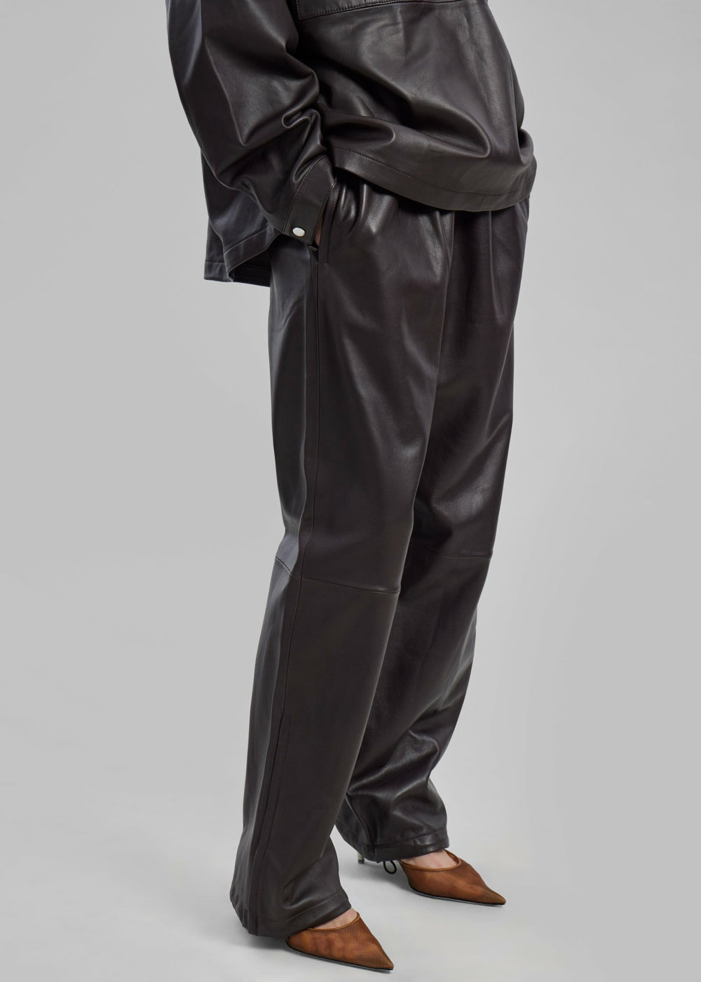 Kevin Leather Trousers Brown - Men/Women