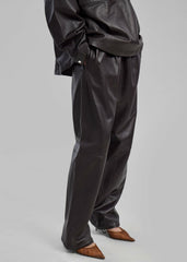 Kevin Leather Trousers Brown - Men/Women