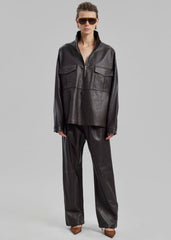 Kevin Leather Trousers Brown - Men/Women