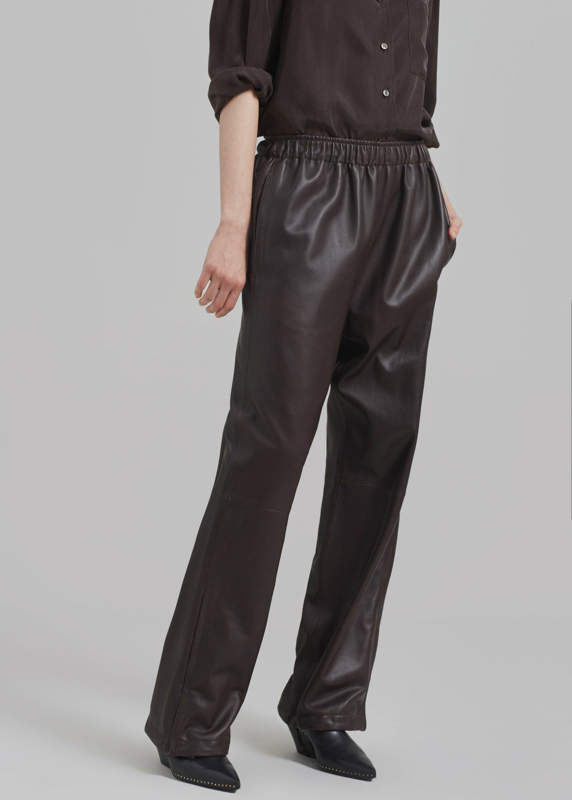 Kevin Leather Trousers Brown - Men/Women