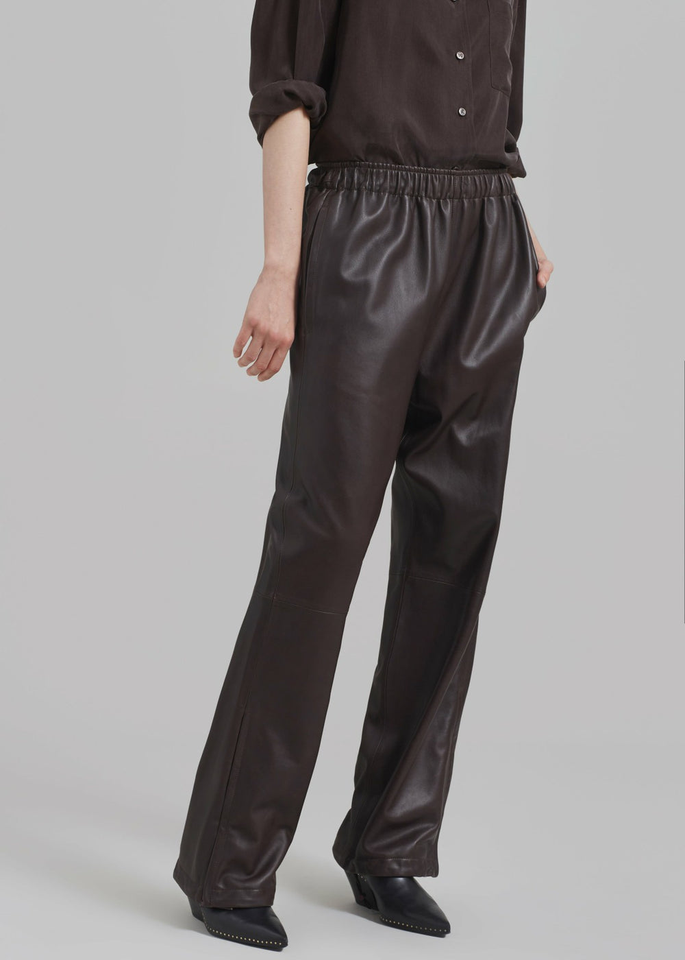 Kevin Leather Trousers Brown - Men/Women