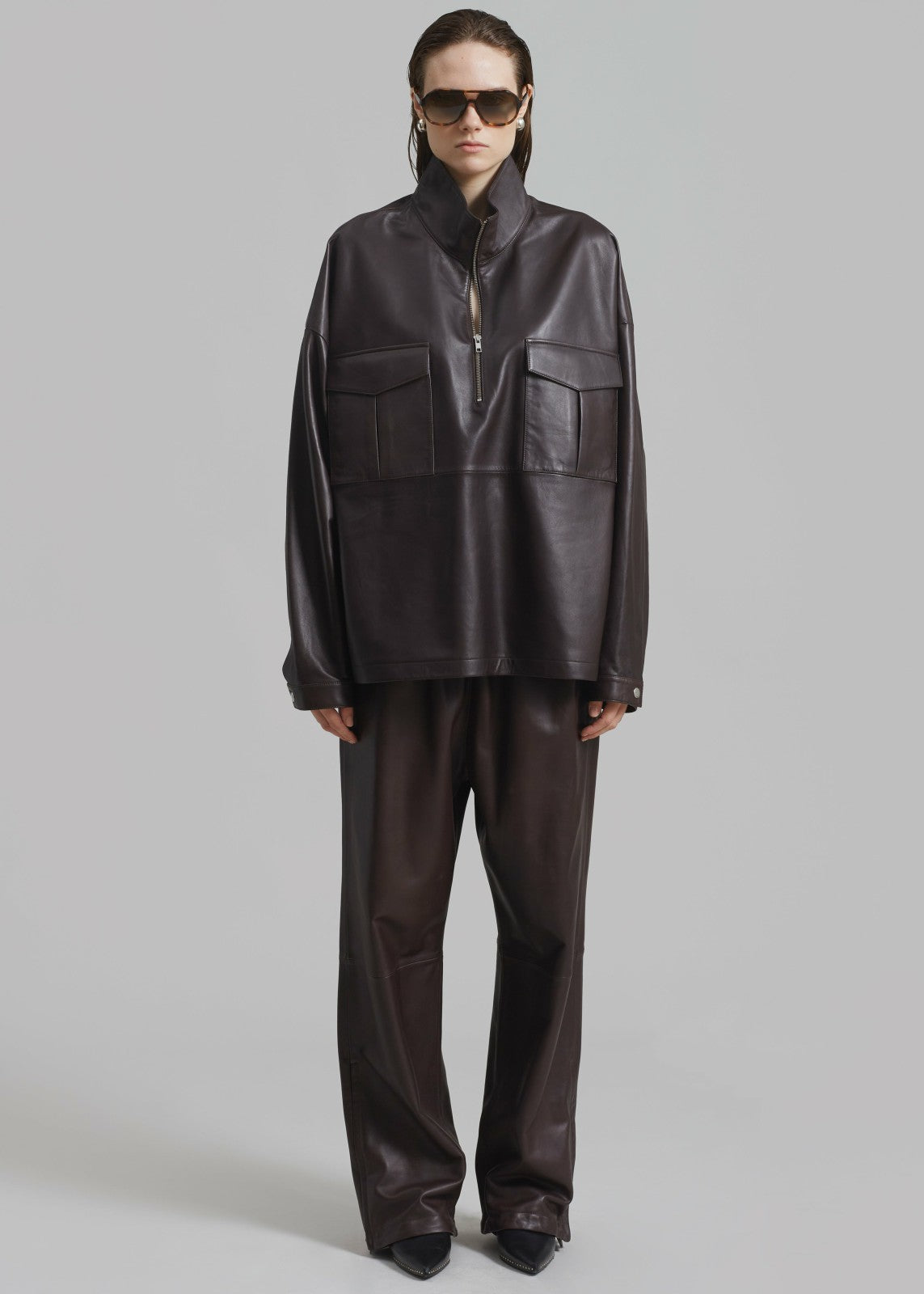 Kevin Leather Trousers Brown - Men/Women