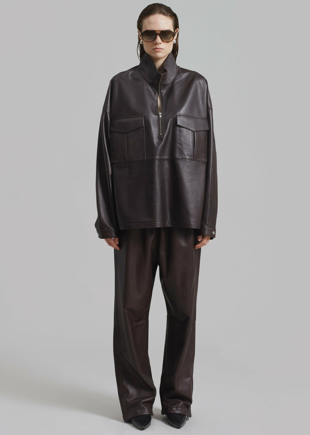 Kevin Leather Trousers Brown - Men/Women