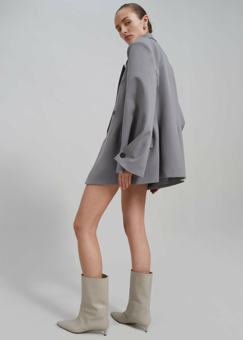 Pia Boxy Blazer Grey - Women