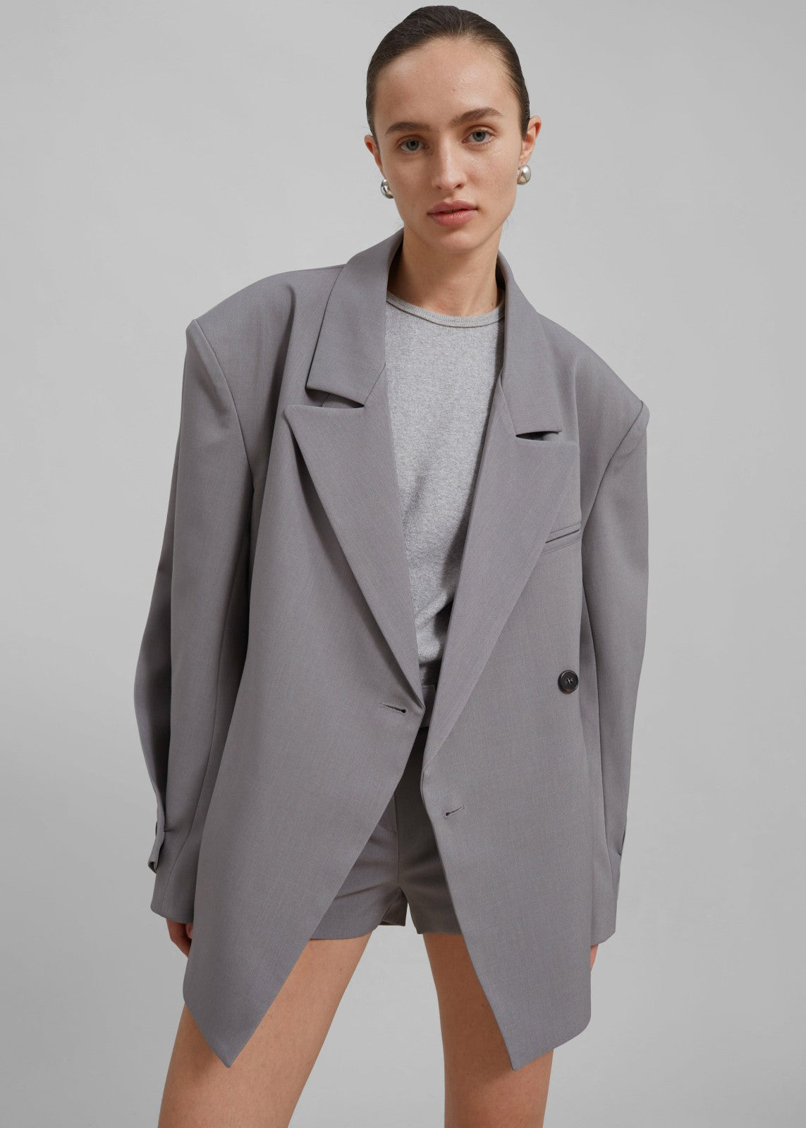 Pia Boxy Blazer Grey - Women