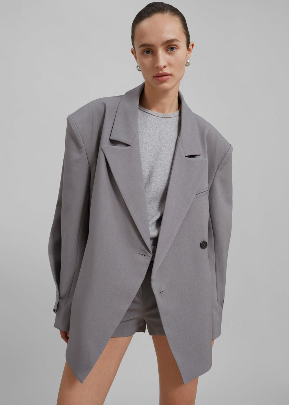 Pia Boxy Blazer Grey - Women