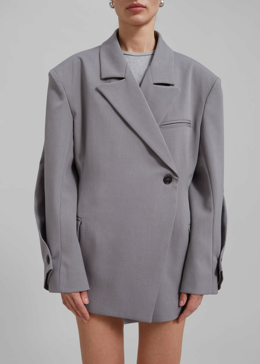 Pia Boxy Blazer Grey - Women
