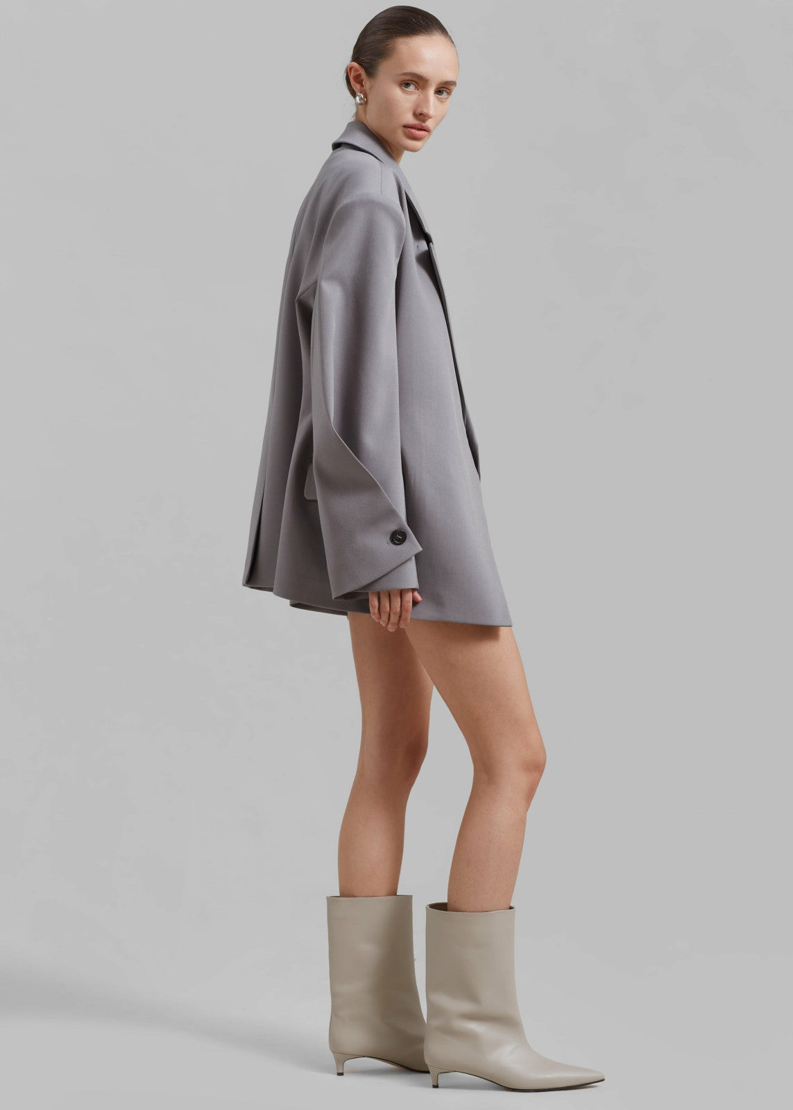 Pia Boxy Blazer Grey - Women