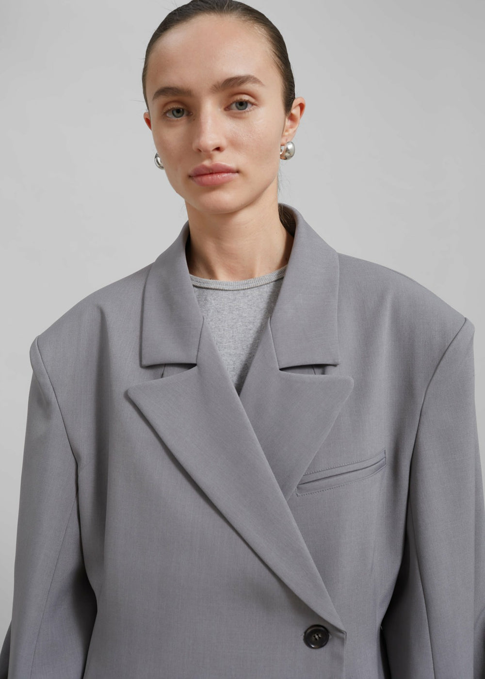 Pia Boxy Blazer Grey - Women