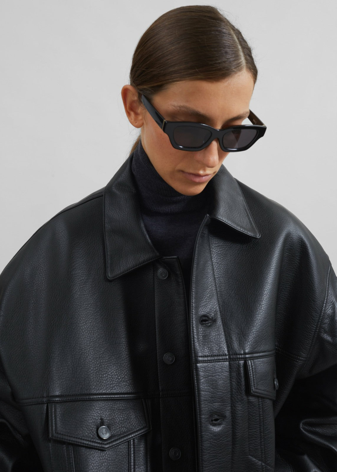 Conan Faux Leather Jacket Black - Men/Women