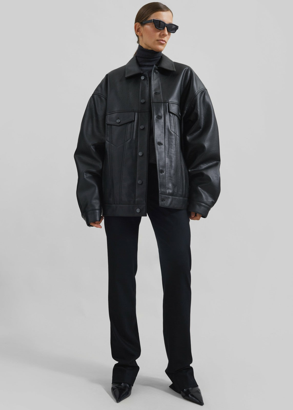 Conan Faux Leather Jacket Black - Men/Women