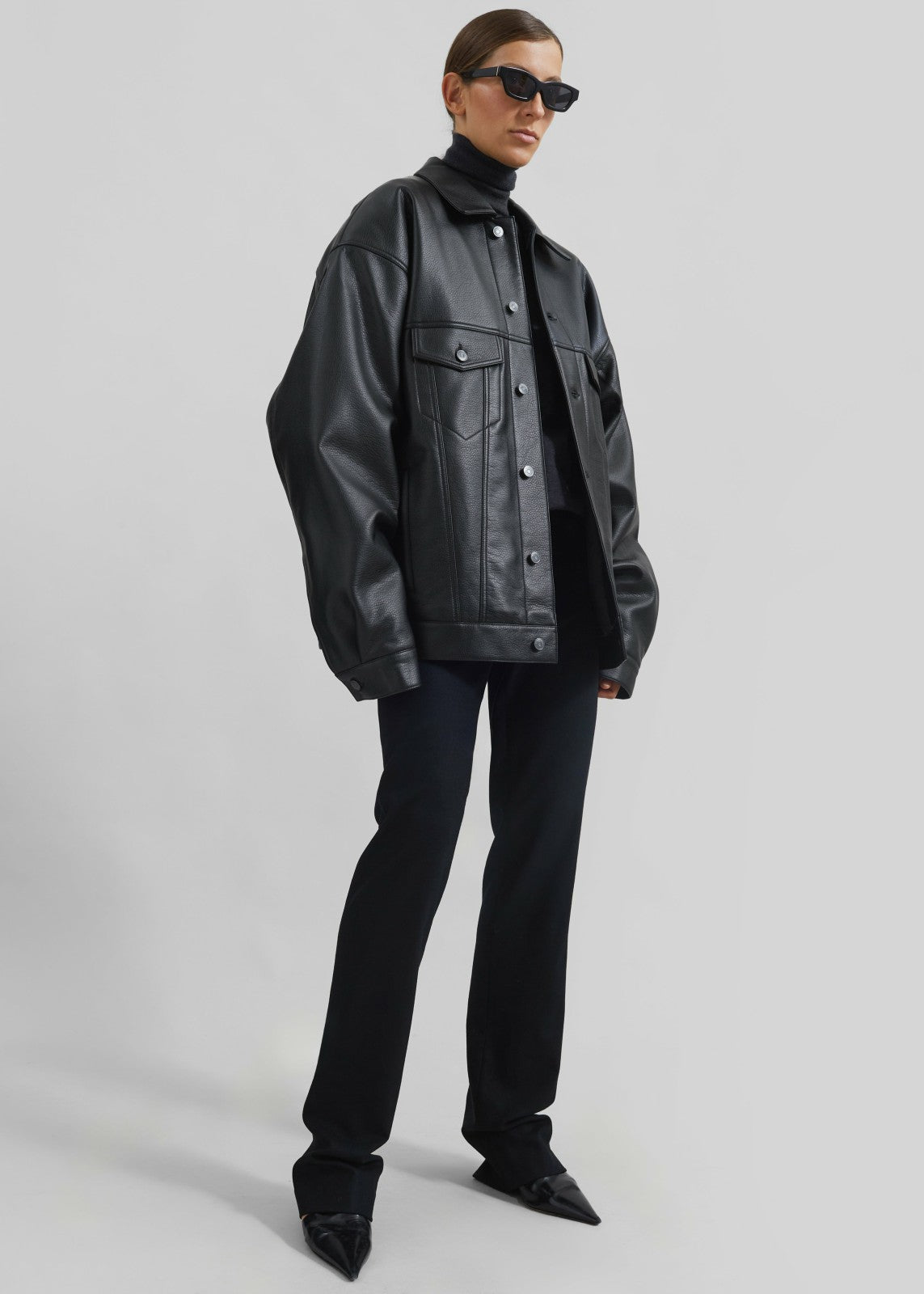 Conan Faux Leather Jacket Black - Men/Women
