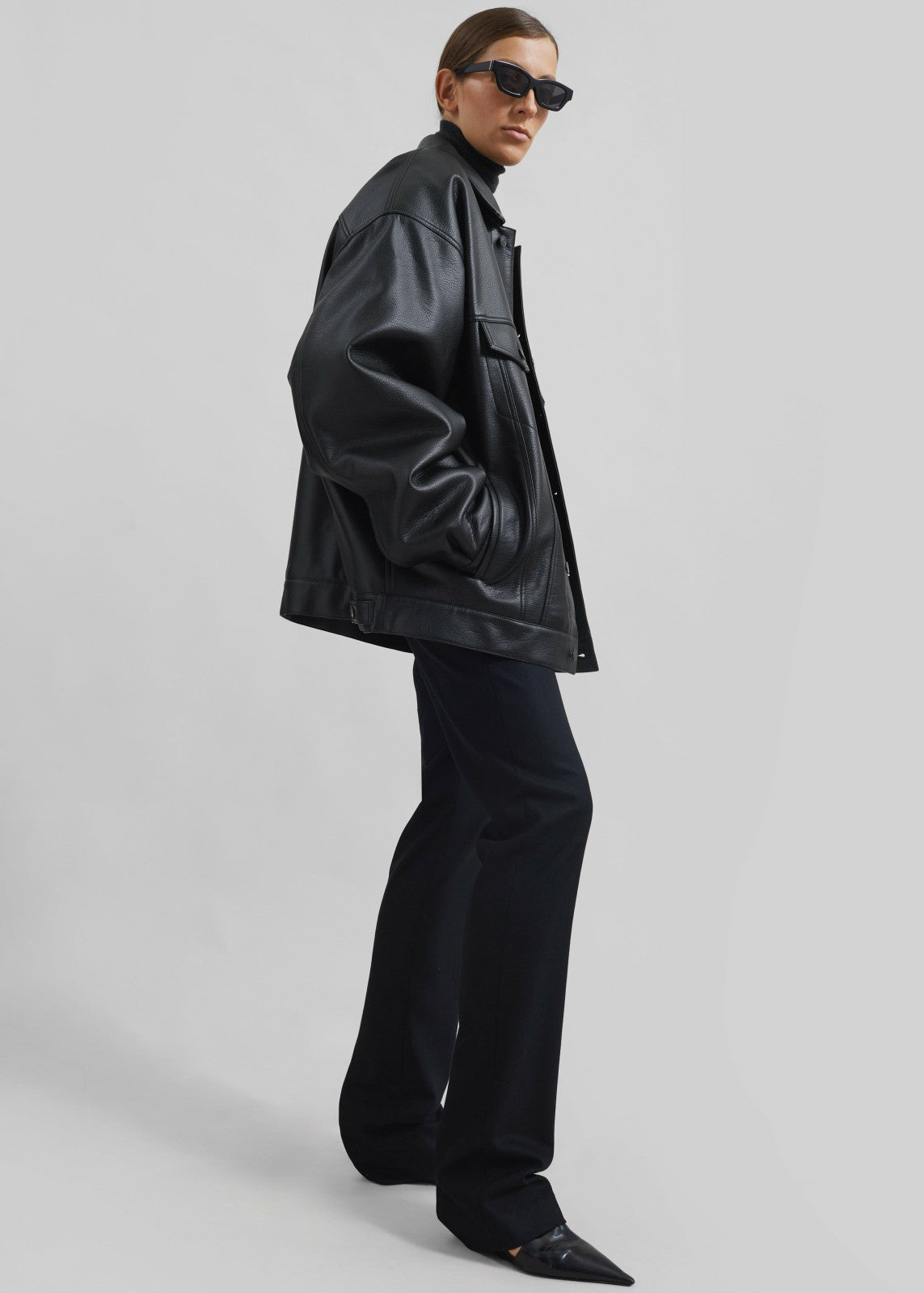 Conan Faux Leather Jacket Black - Men/Women