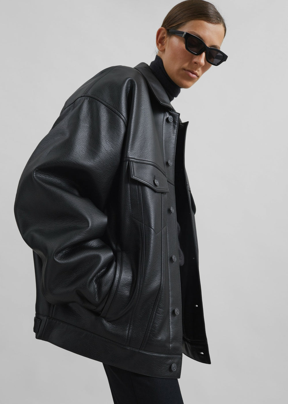Conan Faux Leather Jacket Black - Men/Women