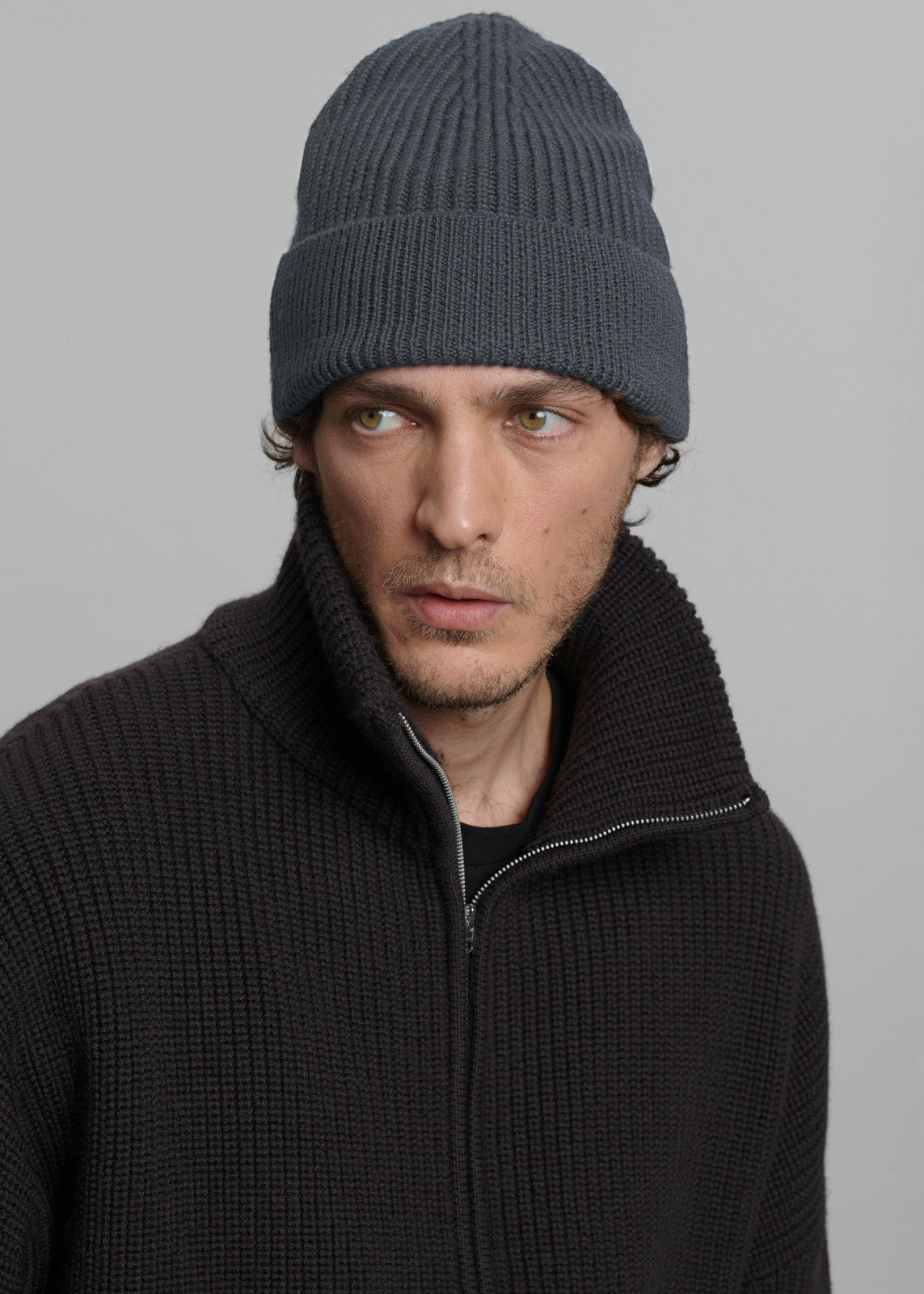 Amo Wool Beanie Grey Melange - Men