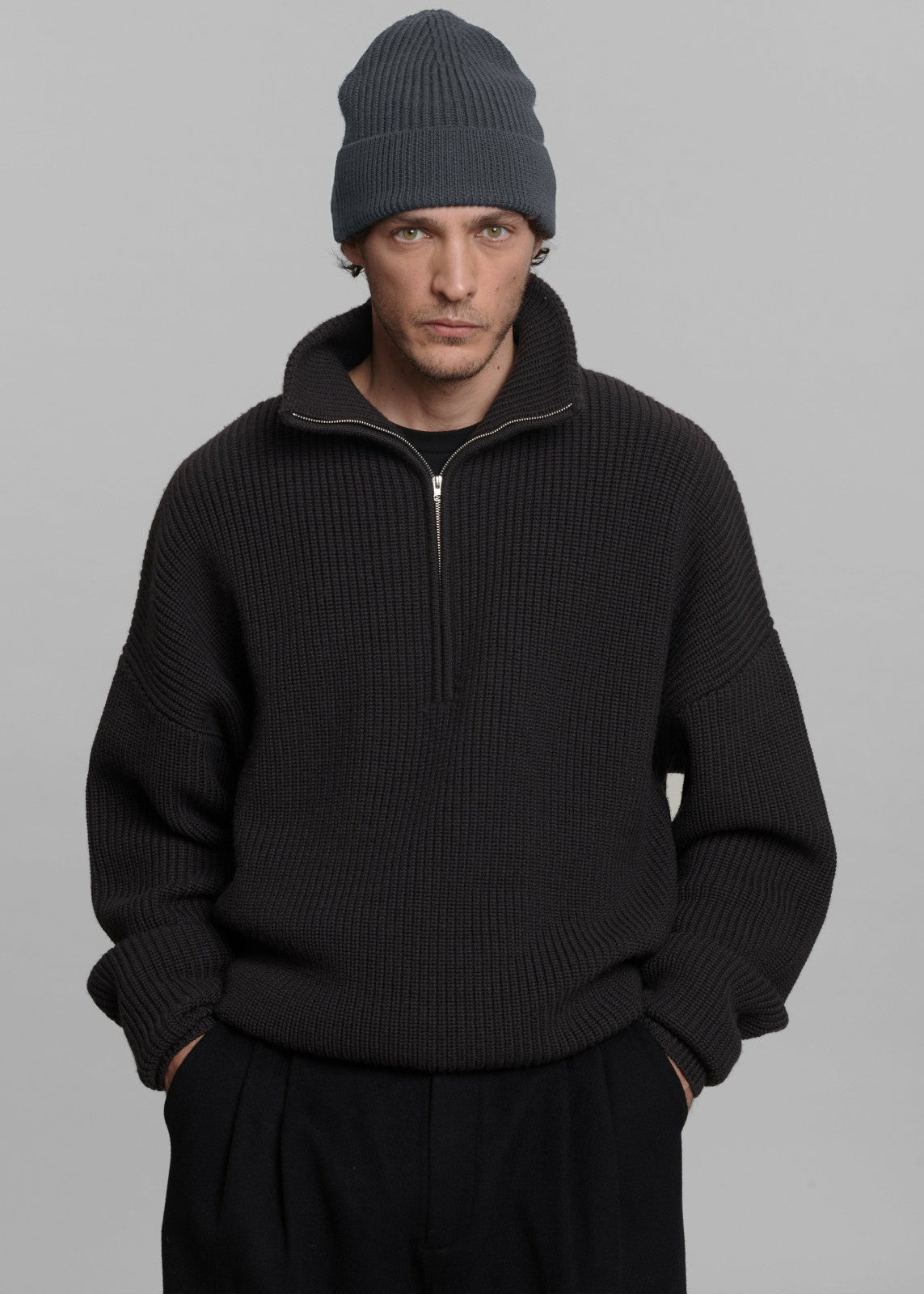 Amo Wool Beanie Grey Melange - Men