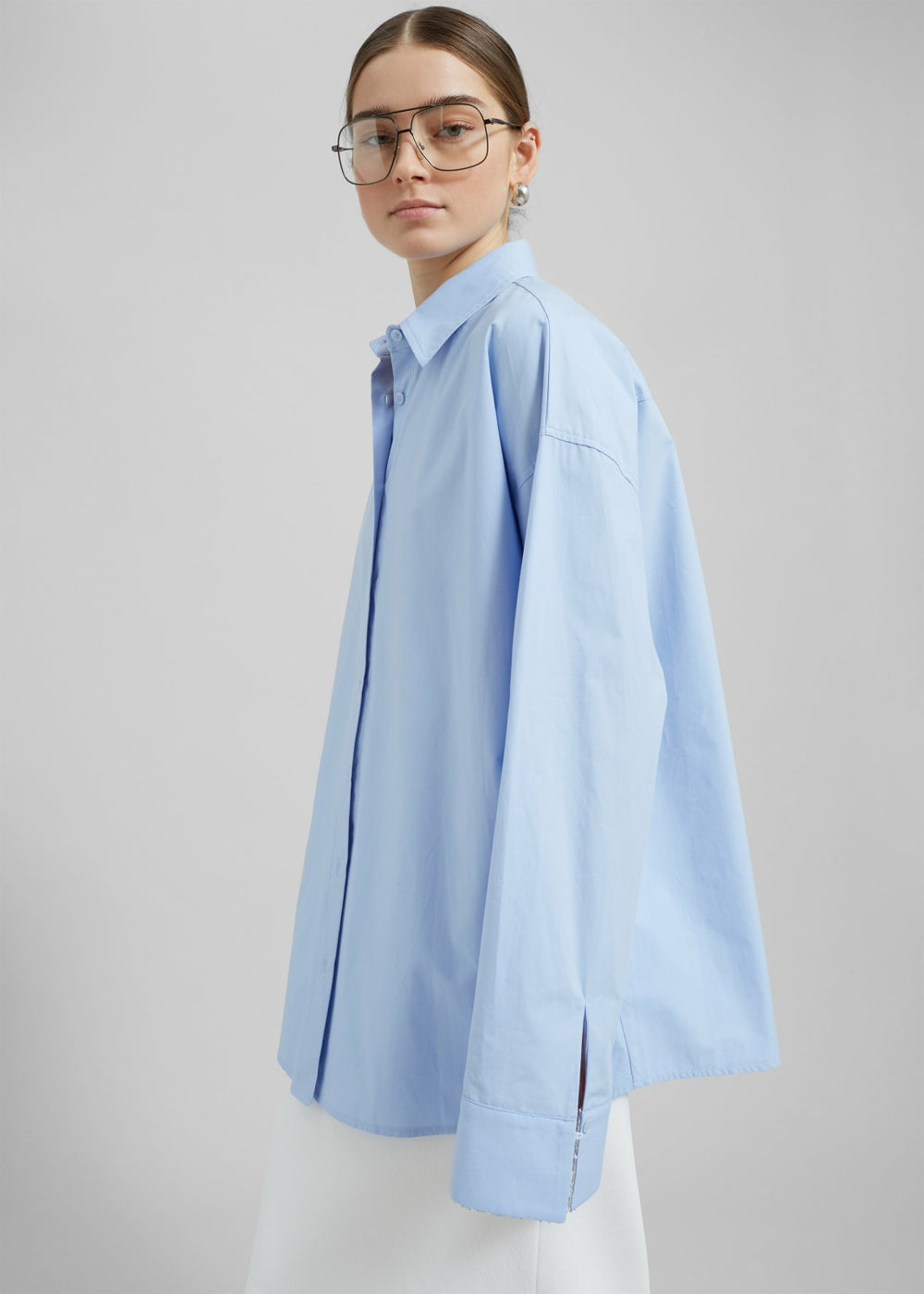 Aniston Button Up Shirt Sky - Women