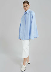 Aniston Button Up Shirt Sky - Women