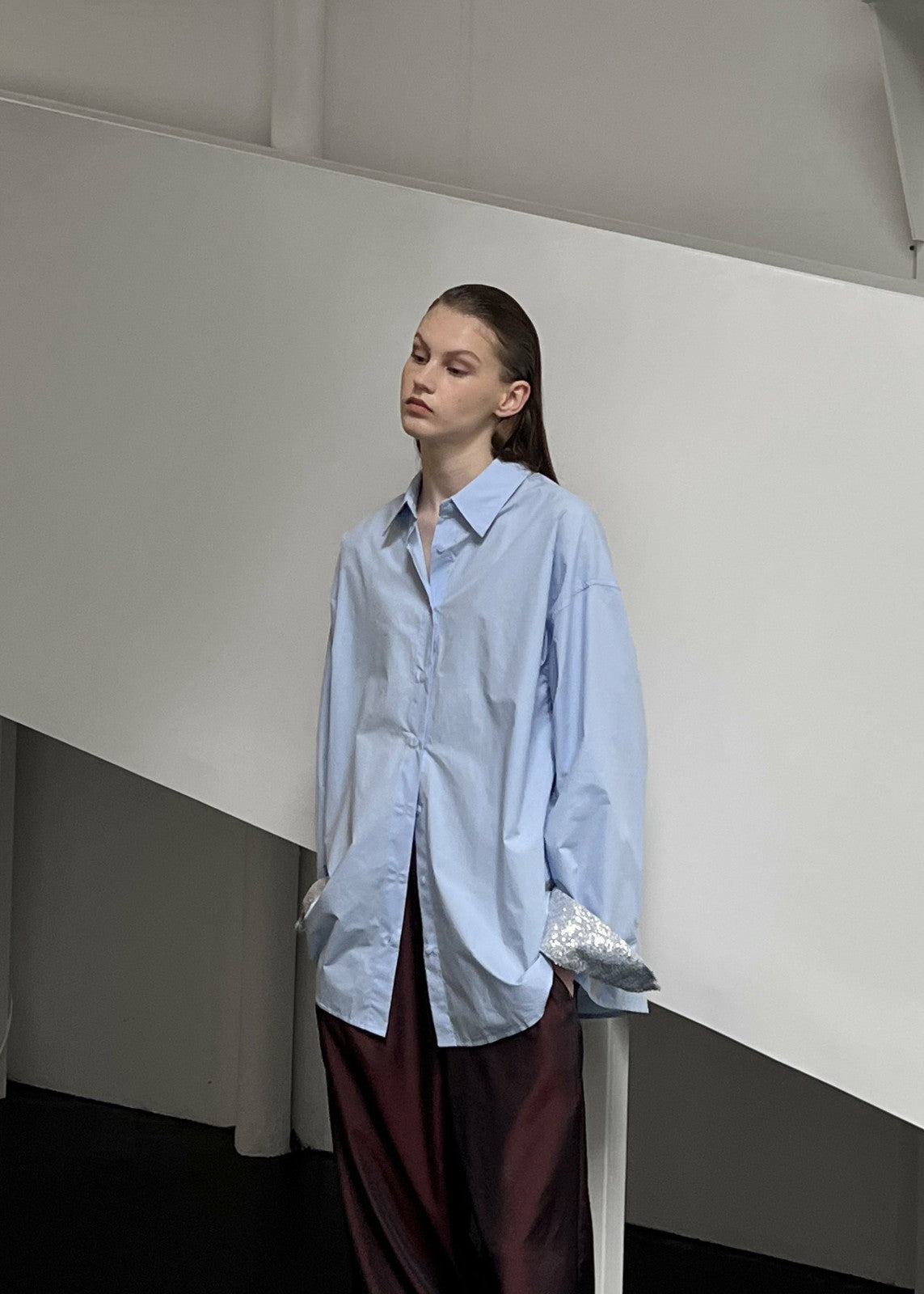 Aniston Button Up Shirt Sky - Women