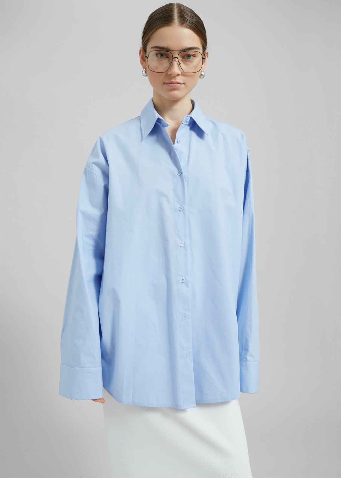 Aniston Button Up Shirt Sky - Women